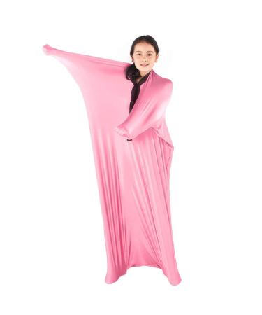 Sensory Stretchy Body Sock for Individuals with Autism Anxiety - Deep Pressure Simulation Body Blanket - Full-Body Wrap - Snap Closure (Small 47"x27" Pink) Small 47"x27" Pink
