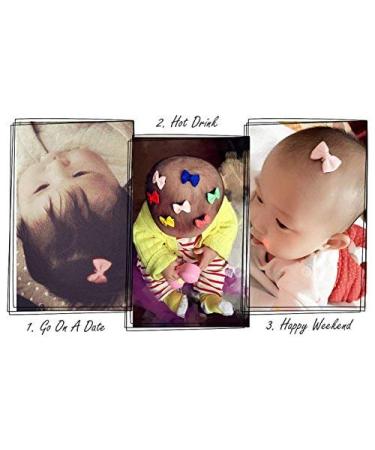 20 Pack Handmade Tiny Hair Clips for Baby Fine Hair - Mini Grosgrain Ribbon Bows - Hair Accessories for Baby Girls in 20 Colors - Buy Online on GoSupps.com