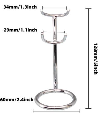 Colcolo Shaving Brush Stand Holder - Sturdy & Practical Men's Hanger for Father's Day Gift - Silver - Buy Online on GoSupps.com