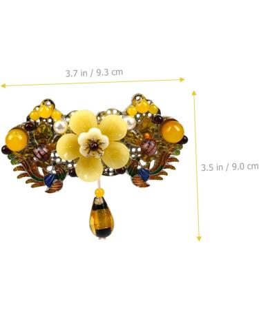 DOITOOL Hairpin Barrettes for Women Hair Styling Accessories Flower Ponytail Barrette Metal Flower Barrettes Wedding Hair Accessories for Women Hair Pin Spring Alloy Clip Miss - Buy Online on GoSupps.com