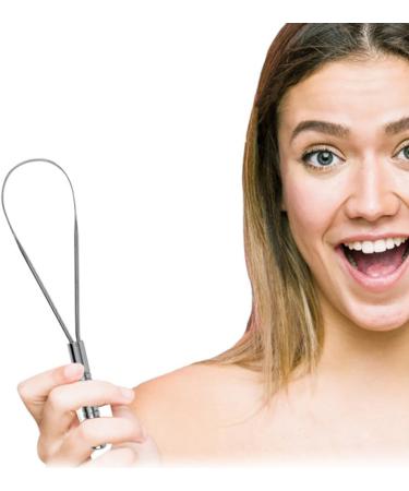 Buy Healvian Stainless Steel Tongue Brush | Portable Tongue Cleaner for Bad Breath Relief | International Shipping Available - Buy Online on GoSupps.com