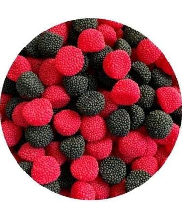Crunchy Small Blackberry and Raspberry Sweets - 1 KG bag - Blackberries and Raspberries - Bobbly Sweets