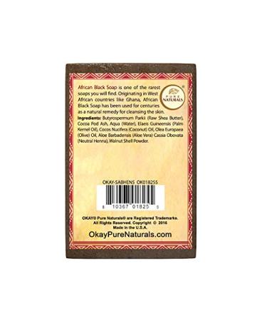 OKAY Pure Naturals African Black Soap Henna 5.5oz - Natural Skin & Hair Care - Buy Online on GoSupps.com