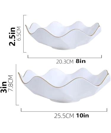 Fruit Basket Fruit Bowl Modern Household Ceramic Fruit Bowl Creative Geometric Fruit Basket Living Room Desktop Decor Kitchen Organizers and Storage (Color : A Size : 25.5 * 25.5 * 7.8cm) - Buy Online on GoSupps.com