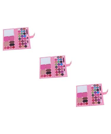 Beavorty 3pcs 33 Eyeshadow Compact Eye Shadow Palettes Eyeshadow Palette Powder 1 count (Pack of 1) As Shownx3pcs