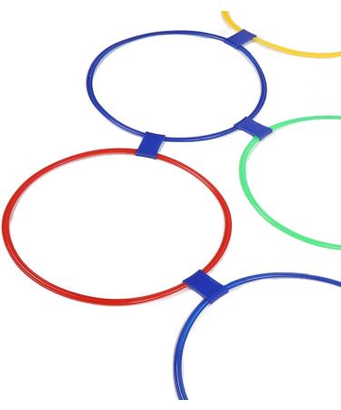 Sensory Training Hoops Free Combination Hopscotch Hoop Plastic Material Multipurpose 10PCS with 10 Buckles for Jumping Activities L 6.2x36cm - Buy Online on GoSupps.com