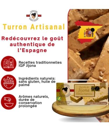Pack 6 Turrons Moux de Jijona IGP Relais Gourmet | Nougat Espagnol Artisanal l Amande & au Miel | Sans Gluten | Tradition de Jijona | Id al No l & F tes - Buy Online on GoSupps.com