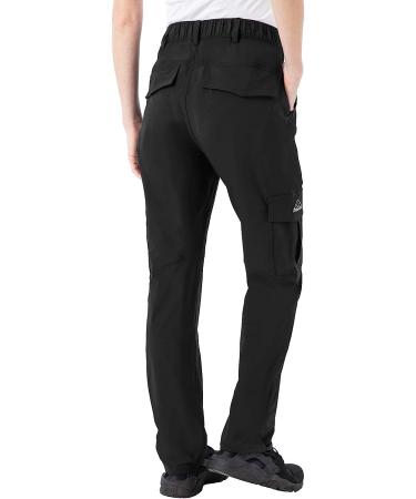 Rdruko Women's Water-Resistant Hiking Cargo Pants - Black, Large | Quick Dry, UPF 50+, Zipper Pockets - Buy Online on GoSupps.com