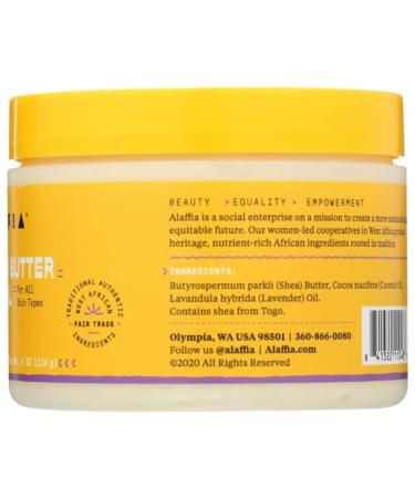Alaffia Wild Lavender Whipped Shea Butter & Coconut Oil 4oz - Nourishing Body Moisturizer - Buy Online on GoSupps.com