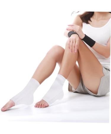 DOITOOL 6 Pairs Anti-Crack Socks Moisturizing Socks Feet Repair Socks Spa Socks for Dry Feet Heel Sleeves Spa Gel Socks Toeless Spa Socks Dry Feet Socks Women's White Heel Socks Breathable - Buy Online on GoSupps.com