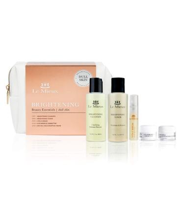 Le Mieux Beauty Essentials for Dull Skin - 5-Piece Skincare Set - Illuminating Cleanser & Toner Vitamin C Serum Eye Wrinkle Corrector and Bio Cell Rejuvenating Cream for Face