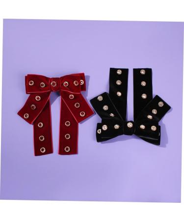 CALLARON Hairpins Hair Volume Clip Hairplop Hairpinpal Haircuff Haireraser Bow-tie Barrettes Hair Pin Hair Clip Hair Barrettes Ponytail Holders Woman Barrette Bow Tie Spring Clip Miss Red - Buy Online on GoSupps.com