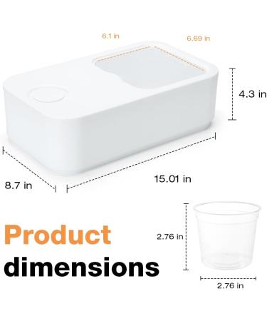 Tokokimo Large Laundry Basket & Detergent Storage Container - Sliding Cover Organizes 90-100 Clothes Ideal for Laundry Room | White - Buy Online on GoSupps.com