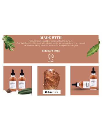 Bronzing Oil Drops | Lightweight Liquid Bronzer for Face & Skin | Natural Vegan Cruelty-Free Tanning Drops | Sun-Kissed Glow | 4 oz / 120 ml - Buy Online on GoSupps.com