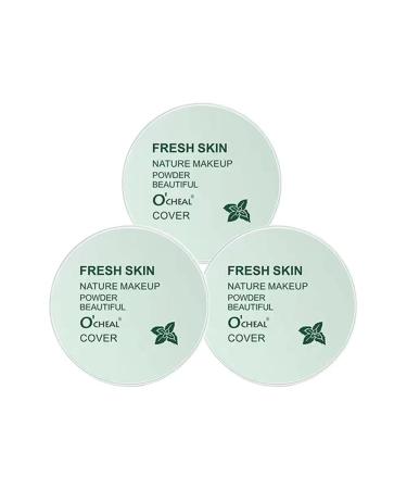 O'CHEAL Loose Setting Powder Waterproof Matte Setting Finish Makeup Oil-control Womens Cosmetics With Puff Mineral Facial Loose Powder
