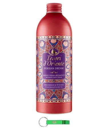Tesori d'Oriente Bagno Crema Persian Dream Lot de 12 bains moussants la grenade et au th rouge nettoient la peau et apportent nutriments et hydratation 500 ml + porte-cl s Beni Culinari gratuit