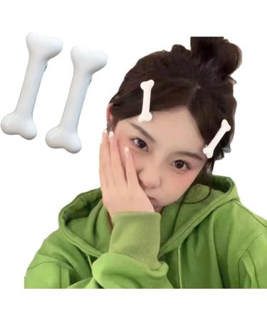 xbiez Dog Bone Hair Clip Plastic Bone Hair Barrettes Halloween Y2K Hair Pins Cosplay Party Accessories for Women Girls - Buy Online on GoSupps.com