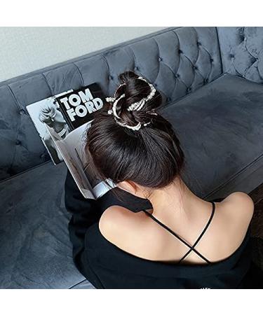 SINNKY Imitation Pearl Hair Clip Hair Chain Extension - DIY Fashion Accessory for Women and Girls (White) - Buy Online on GoSupps.com