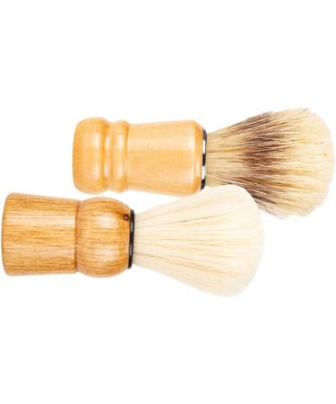 Minkissy 10STK Bartbrush - Premium Shaving Brush Set for Men | Wooden Handle Nylon Wool | Travel-Friendly Shaving Accessories - Buy Online on GoSupps.com