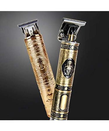 Jiklophg Retro Alloy Customize Hair Trimmer Rechargeable Hair Trimmer Barber Men's Hair Clipper Professional Hairdresser Retro Bronze - Buy Online on GoSupps.com