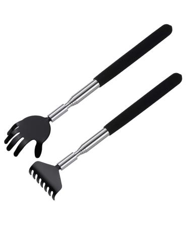 Kesote 2 back scratchers stainless steel back scratcher extendable telescopic metal back scratcher for scratching the head and back - Buy Online on GoSupps.com
