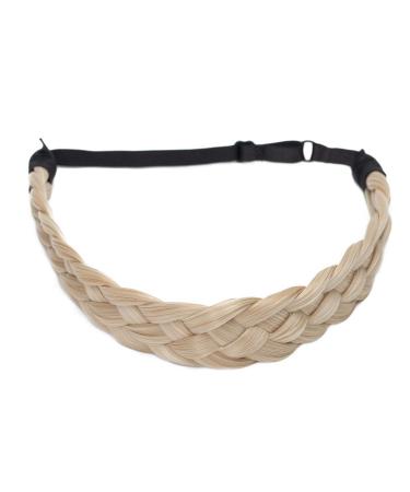 Noilite Classic Chunky Wide Braids Hair Extensions - Dark Blonde & Bleach Blonde Headband | Elastic Stretch Beauty Accessory for Ladies & Girls - Buy Online on GoSupps.com