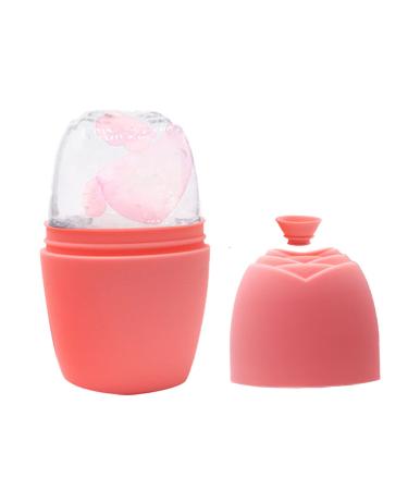 Yitengteng Ice Facial Rollerse Reusable Facial Treatment Face Ice Roller Mould Silicone Face Ice Cubes for Skin Care and Pain Relief (Pink)