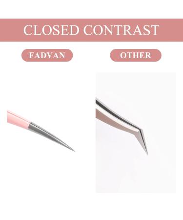 Buy Independent Pink Stainless Steel Curved Tweezers for Eyelash Extensions - Professional Striped Dolphin Form LW-HT | International Shipping Available - Buy Online on GoSupps.com