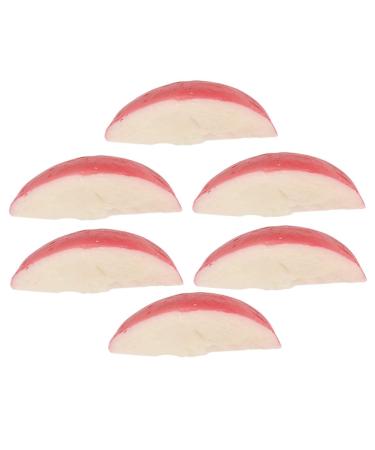 Alipis 6pcs Decor Models Broccoli Ornament Showcase Display Props Fake Radish Slice Model Shop Display Props Lifelike Radish Adornment Lifelike Radish Slice Vegetable Food Pvc