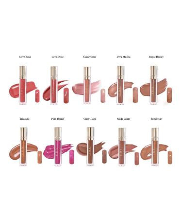 Superstar Nude Diamond Shine Lip Gloss - High Pigment Non-Sticky Long-lasting Liquid Lipstick for Professional Makeup - 1 Count - Buy Online on GoSupps.com