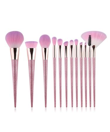 12 Brushes Set Makeup Tools Concealer Foundation Brush Eye Shadow Brush