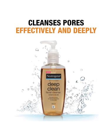 Neutrogena Deep Clean Gentle Facial Cleanser - 200ml | Alcohol-Free 2x Glycerin | Dermatologist Tested for Normal to Oily Skin | Unisex - Buy Online on GoSupps.com