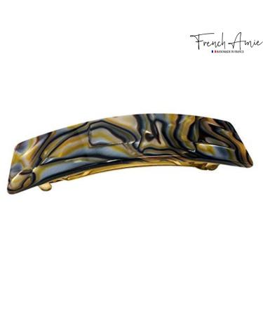 French Amie Onyx 1 Wide Celluloid Handmade Hair Clip Barrette - Elegant and Stylish - Buy Online on GoSupps.com