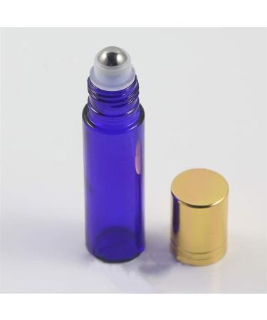 Sunfauo Stainless Steel Roller Balls Bottle - Empty Essential Oil Container for Travel & Home | Blue - Buy Online on GoSupps.com