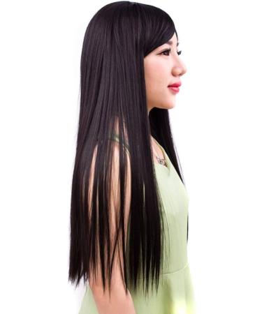 GCX Long Black Straight Wig for Women | Fashionable Ladies Hair Wig | Beautiful & Stylish Wigs for All Occasions - Buy Online on GoSupps.com