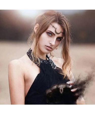 Runmi Boho Head Chain - Gold Bridal Headpiece & Black Pearl Headband | Festival Hair Accessories for Women & Girls - Buy Online on GoSupps.com
