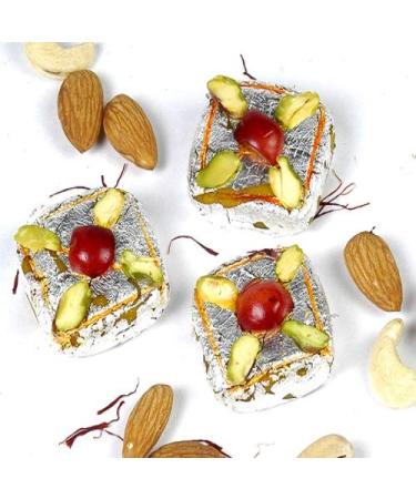 Ghasitaram Gifts Indian Sweets - Sugar Free Kesar Squares (200 Gms) (200gms)