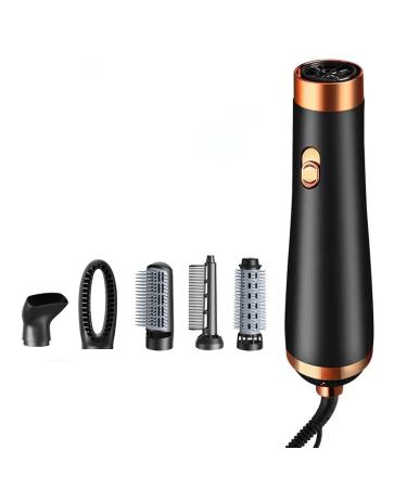 5 in 1 Hair Dryer - 2000W High-Speed Brushless Motor Negative Ionic Blow Dryer for Fast Drying Low Noise Thermo-Control Hair Dryers with Nozzle for Salon Home and Travel. Black