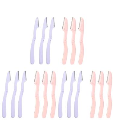 Frcolor 18 Stk Razor For eyebrow tools for shaping eyebrow eyebrow shapers Razor eyebrow trimmer razor beauty toolkit violet face hair remover pink lilax3st 15x1cmx3pcs