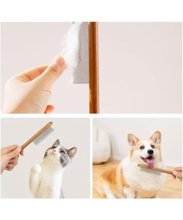 Cat Brush 3 Pcs Solid Wood Pet Comb Grooming Tool Dog Flea Comb Pet Combs Suitable for Cats Dogs Rabbits and Other Pets Grooming Long Hair Hair Cleaning and Flea Cleaning - Buy Online on GoSupps.com