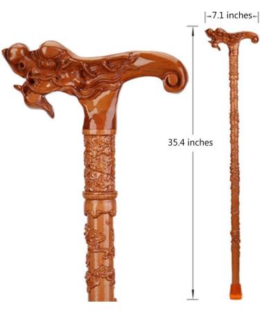 Wooden Crutches Solid Wood Peach Wood Carved Anti-Skid for Elderly Walking Outdoors Beautiful Scenery Bathing in Sunlight - Buy Online on GoSupps.com