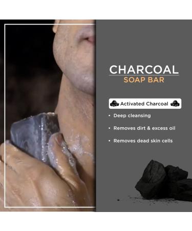 The Man Company Charcoal Soap (125 gm) - 100% Natural Blackhead Remover | International Shipping Available - Buy Online on GoSupps.com