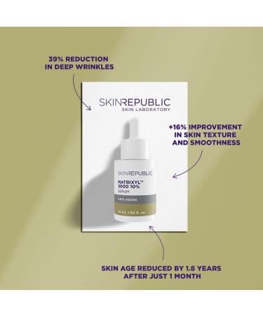 Skin Republic Matrixyl 3000 10% Anti-Aging Serum Reduces Deep Wrinkles & Improves Skin Texture (30ml) Anti Aging Serum - Matrixyl - Buy Online on GoSupps.com