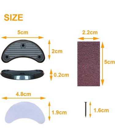 Buy Unikstep Shoe Heel Plate - 6 Pairs Rubber Patch & Replacement Kit | Durable Heel Repair for All Shoes - Buy Online on GoSupps.com
