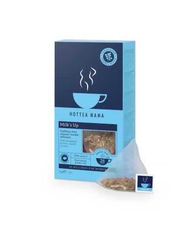 HOTTEA MAMA | Milk s Up | Organic Breastfeeding Tea With Fenugreek and Fennel | For Lactation and Nursing | Caffeine Free | Herbal Tea | 14 Whole Leaf Biodegradable Pyramid Bags - Buy Online on GoSupps.com