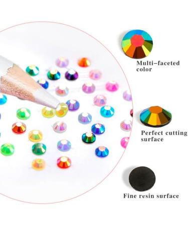 3000pcs Dark Purple AB Flatback Rhinestones for Crafts - Resin Rhinestone Gems for DIY Clothes and Nail Art - Buy Online on GoSupps.com