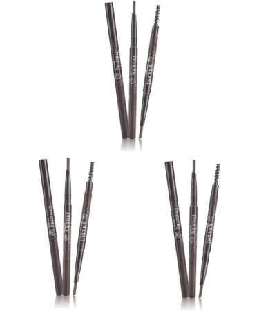 Balacoo 3pcs 2 1 Waterproof Brow Pencil Eyebrow Brush Eyebrow Pencil Brush Double Head To Rotate - Buy Online on GoSupps.com