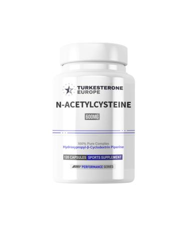 NAC 100 NAcetylcyste ne Complex met HydroPerine 120 Capsules 600mg Turkesterone Europe