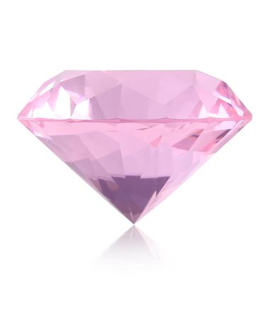 Nail Art Display Diamond Glass Crystal Base Hand Model Shoot Ornament Manicure Accessories for Wedding Decorations Nail Art Salon Decor(60MM Pink)