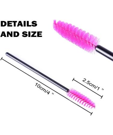 100PC Black-Rose Disposable Eyelash Mascara Wands - Cosmetic Makeup Brush Tool Kits - Buy Online on GoSupps.com